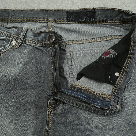TK AXEL Jeans Mens Size 36x30(36x29 Real) Gray Relaxed Straight All Cotton Denim - Picture 3 of 16